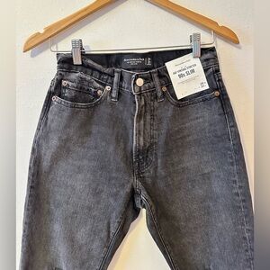 NEW Abercrombie & Fitch Vintage Stretch 90s Slim Distressed Black Size 28